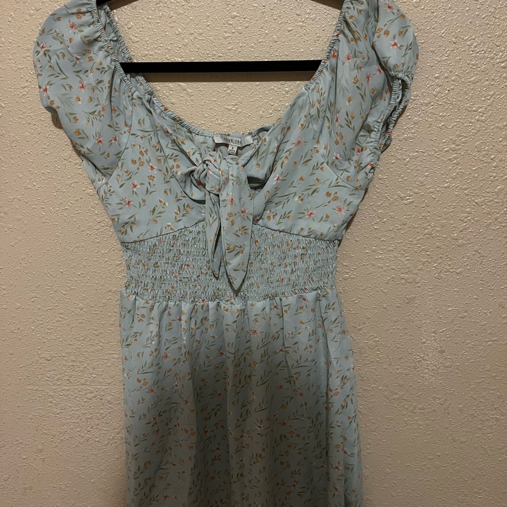 blue flowy dress size small